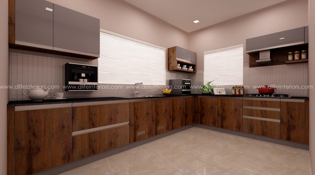 4bhk villa kitchen interiors at ernakulam kerala