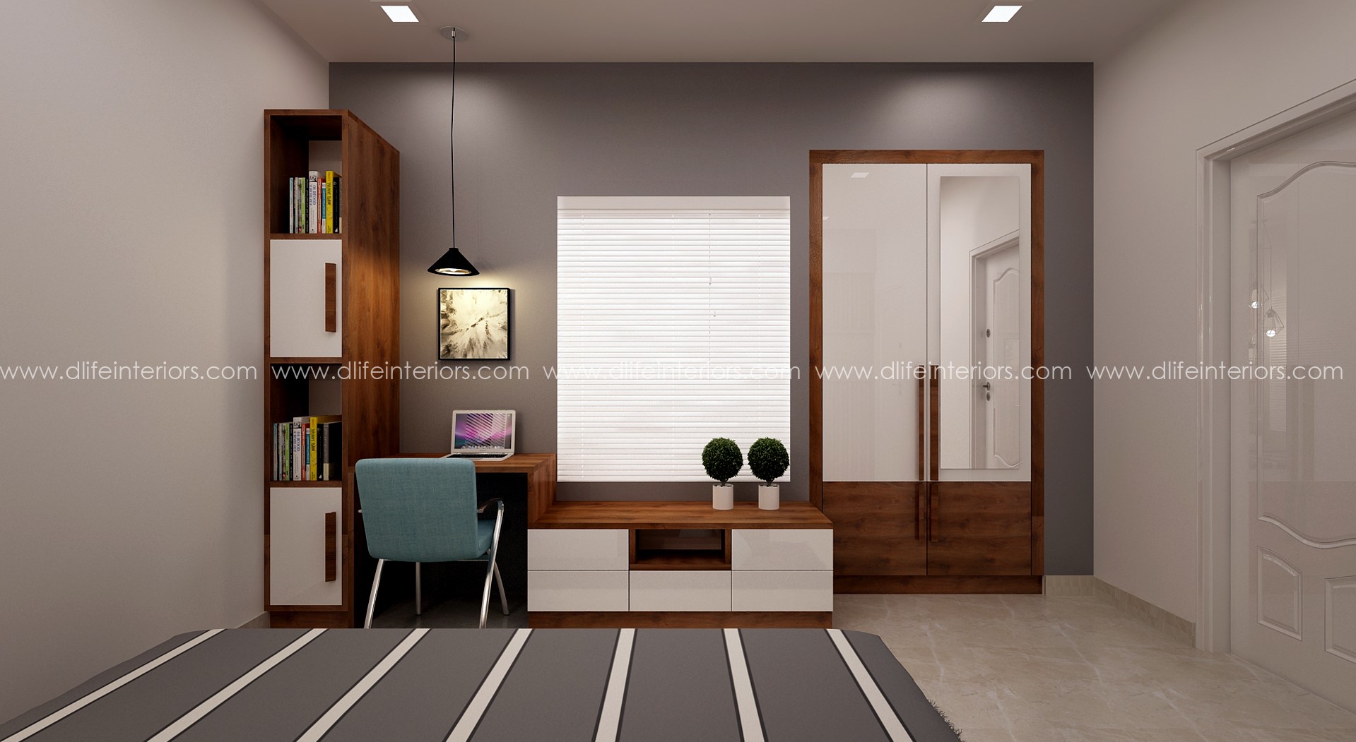 Study Room Interiors with Customized Design DLIFE