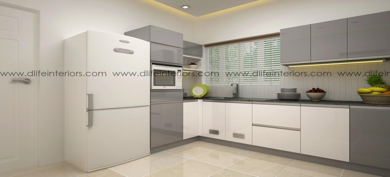 Best L shape kitchen design in Kollam