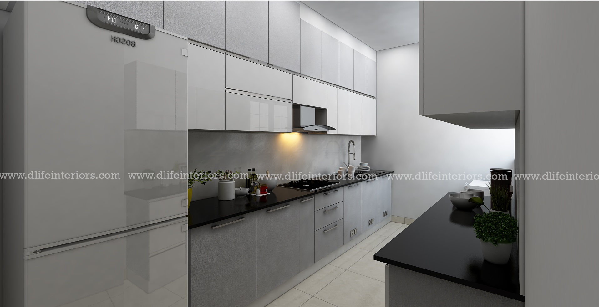 DLIFE Crescent- Water Resistant Parallel kitchen