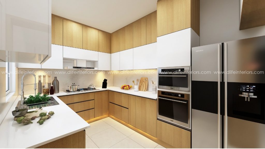 U shape Kitchen design in Kollam