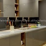 Kitchen in lacquer glass