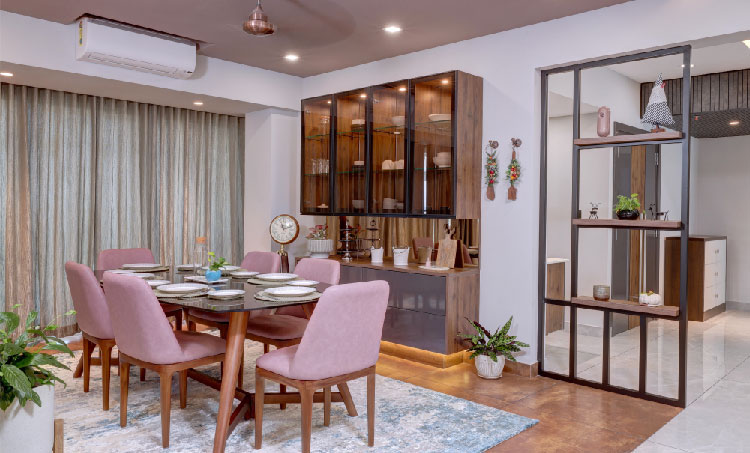 Custom-made dining room interiors in Trivandrum