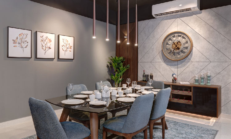 custom-made dining room interiors in Mangalore