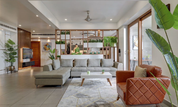 luxury living room interiors in Ernakulam