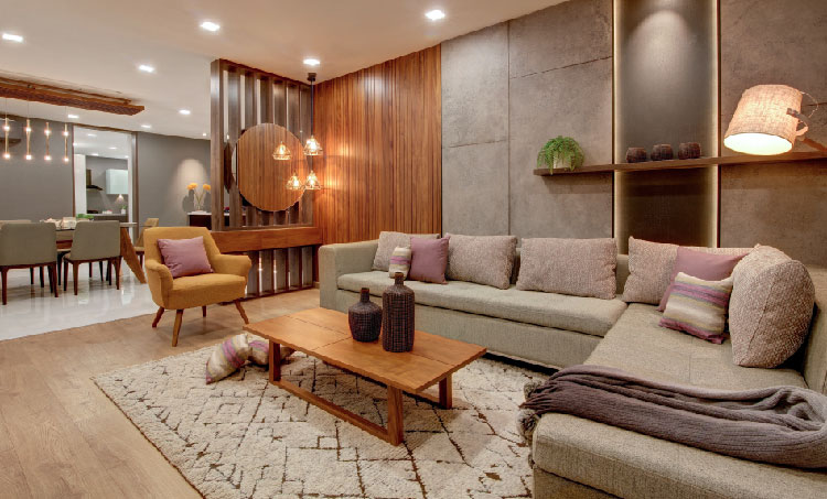luxury living room interiors in Calicut