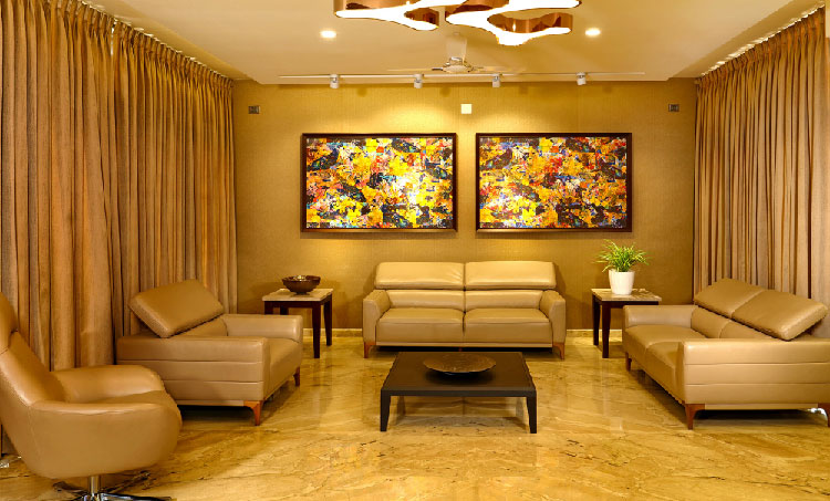 Customized living room interiors in Mangalore