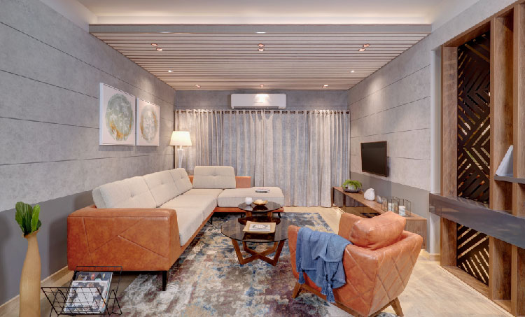 luxury living room interiors in Kannur