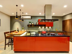 Contemporary modular kitchen in Ernakulam