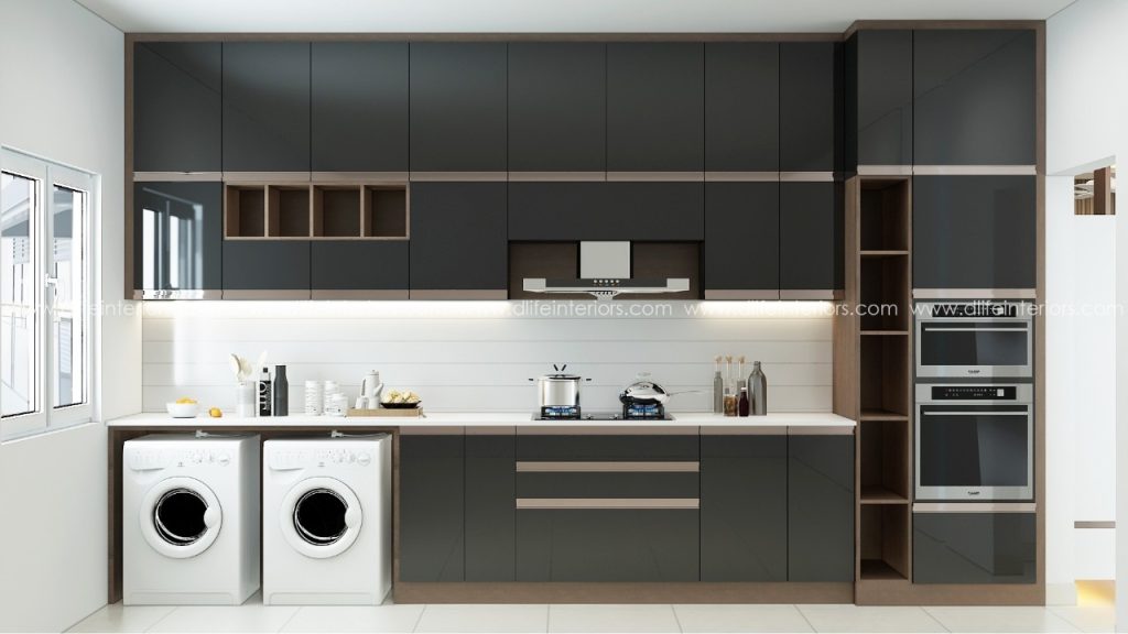 Straight kitchen design