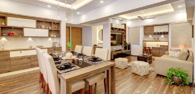 contemporary dining room inyterior designers in hinjewadi