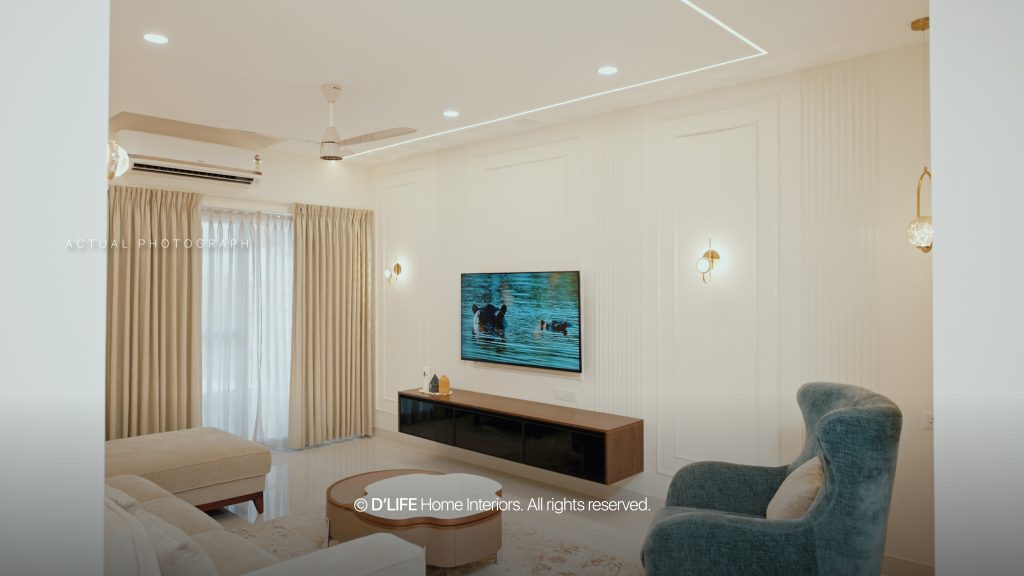 table paired with the black TV unit